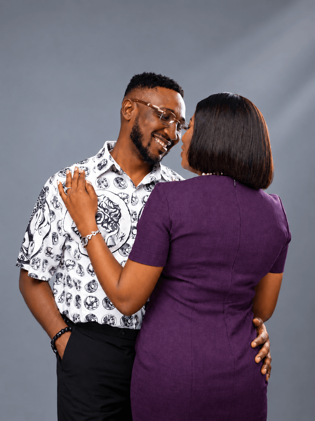 Ngozi & Sorbari loving couple portrait