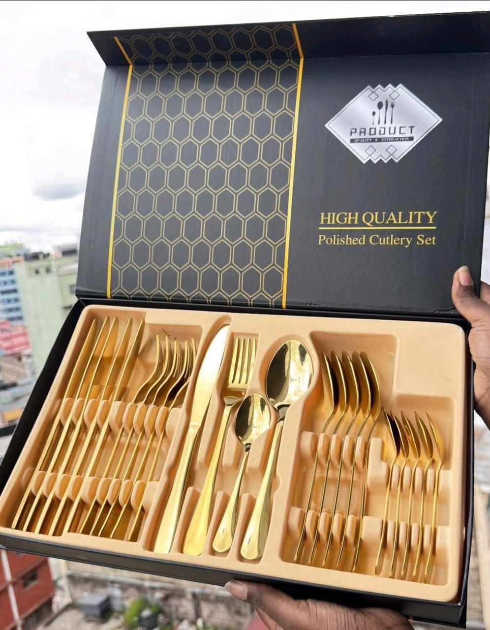 24-Piece Gold Cutlery Set